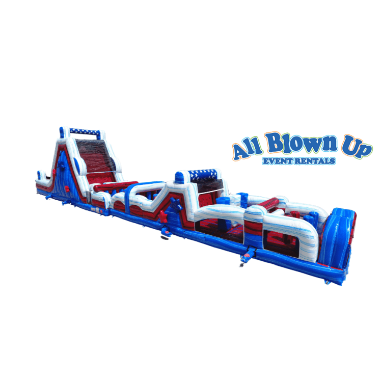 Patriotic Power Challenge Obstacle Course with Slide Patriotic Power Challenge Obstacle Course with Slide