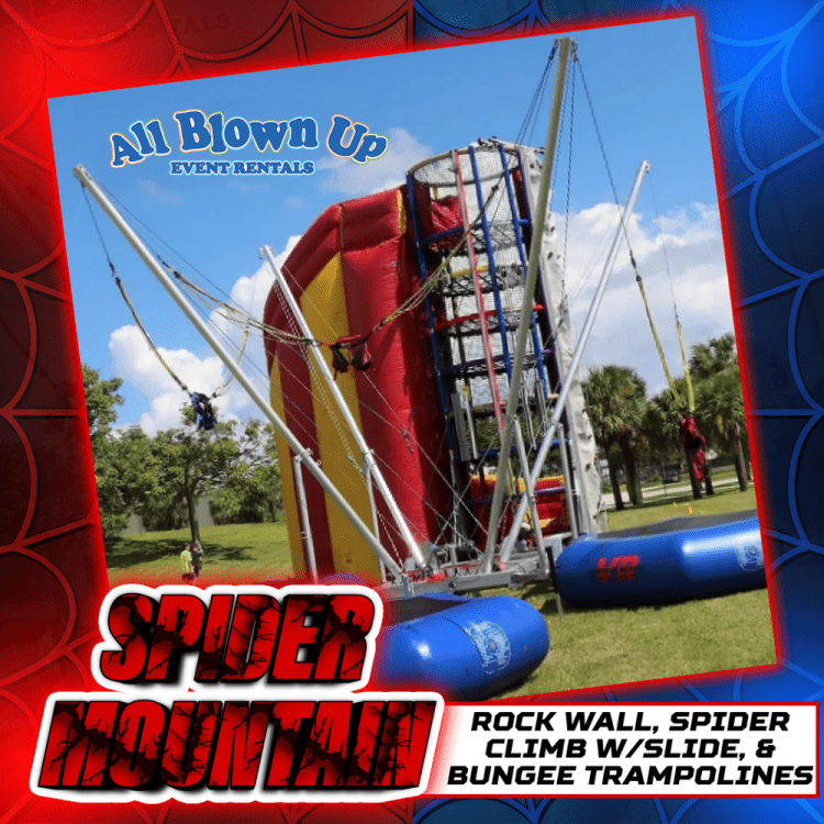 *A. Rock Wall, Spider Climb with Slide & Bungee Trampoline *A. Rock Wall, Spider Climb with Slide & Bungee Trampoline