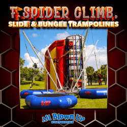 *F. Spider Climb with Slide & Bungee Trampoline