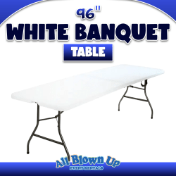 96 White Banquet Table