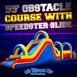 55' Obstacle Course with Speedster Slide